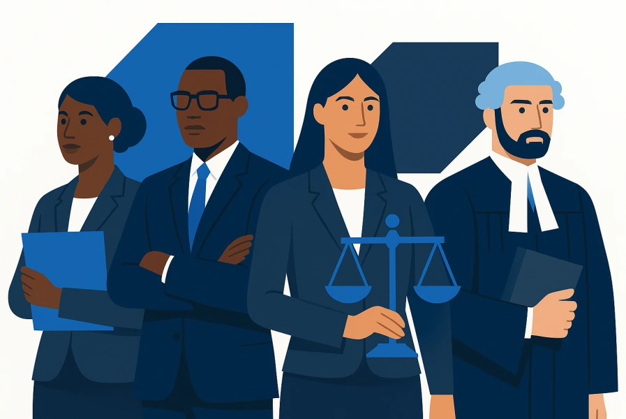 Team of legal experts illustration